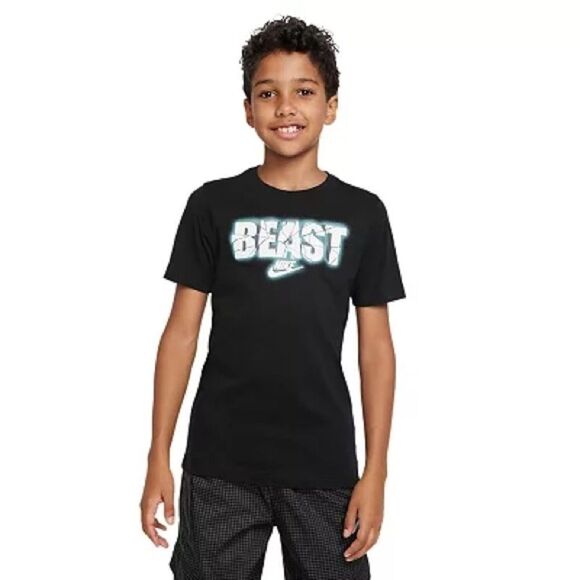 NWT Boys Small Nike Sportswear "Beast" Graphic Tee - Picture 1 of 2
